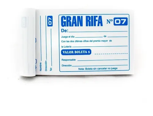 TALONARIO RIFA PERIODICO FABRIFOLDER