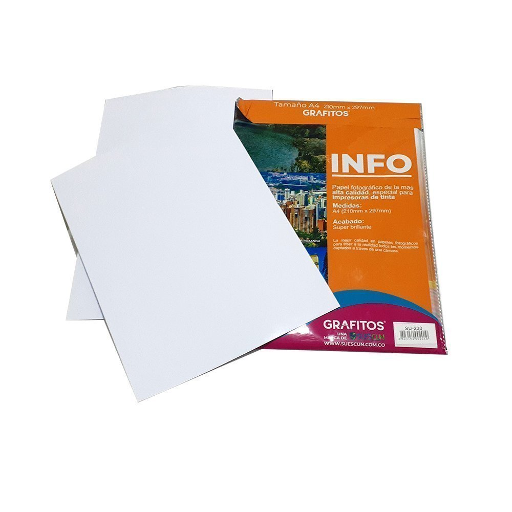 PAPEL FOTOGRAFICO 230 GR - BASIC GLOSSY INKJET