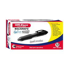 BOLIGRAFO RETRACTIL OFFI-ESCO REF OE-044 GEL