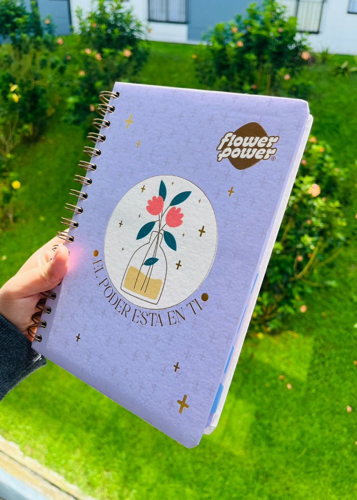 CUADERNO OO 7M-2 FEMENINO FLOWER POWER PRIMAVERA R