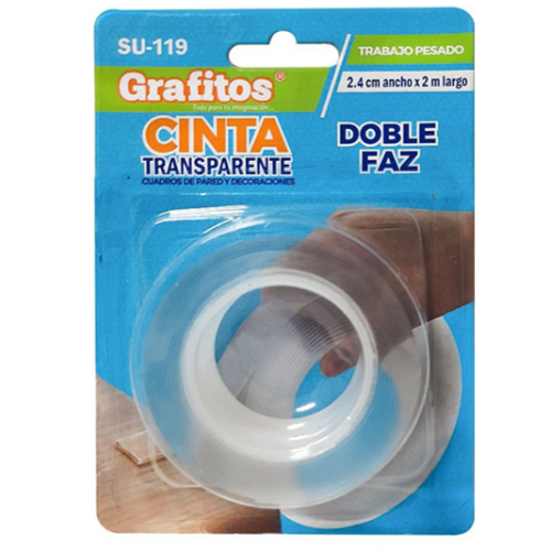 CINTA DOBLE FAZ TRANSP 2.4X2M SUESCUN REF SU-119