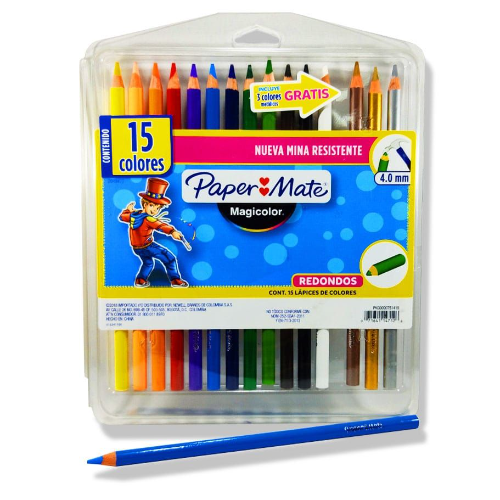 COLORES PAPER MATE X15-12 REDONDOS-3