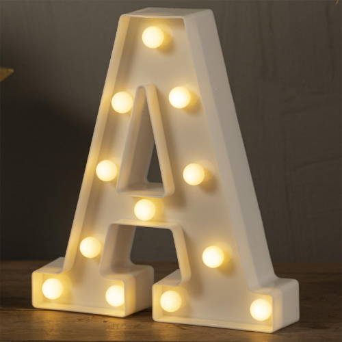 LETRA "A" ESPEJO CON LUZ 17 CM