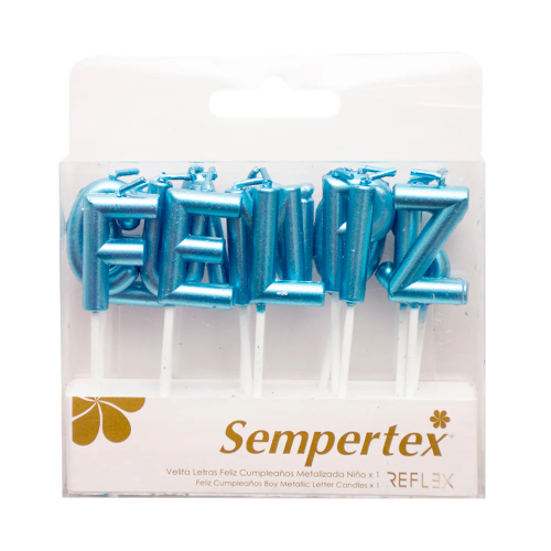 VELITAS LETRAS FELIZ CUMPLEAÑOS METAL SURTIDO X1 SEMPERTEX