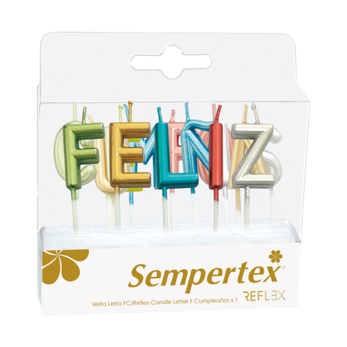 VELITAS LETRAS FELIZ CUMPLEAÑOS ESCARCHADO X1 SEMPERTEX