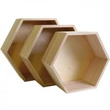 MADERA HEXAGONO MEDIANO