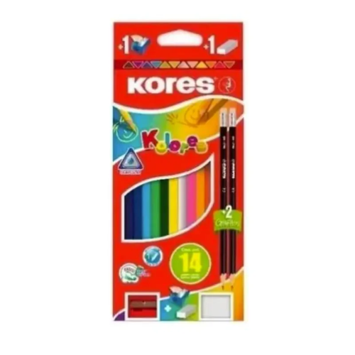 COLORES KORES X12 LARGO + 2GRAFITO