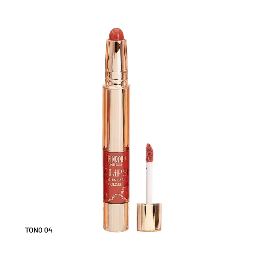 LABIAL DOBLE BARRA Y GLOSS ECLIPSE TRENDY 4