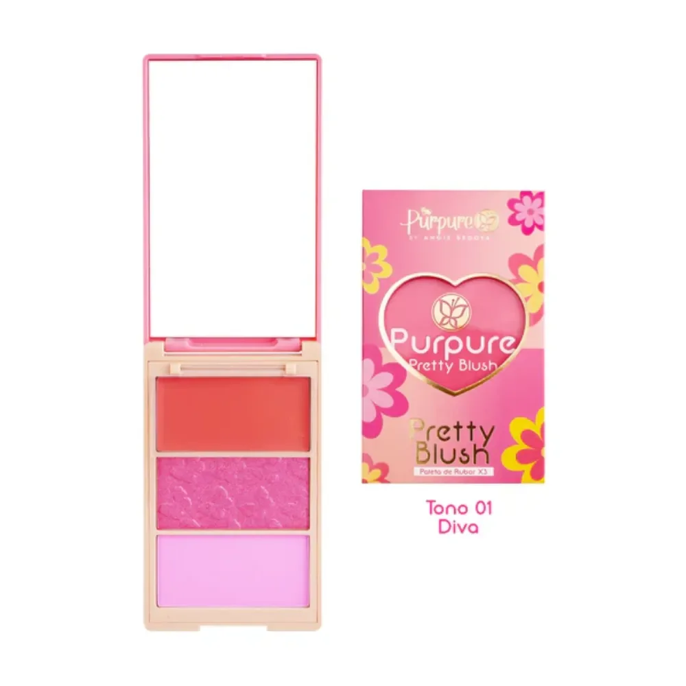 RUBOR X3 PRETTY BLUSH PURPURE 1
