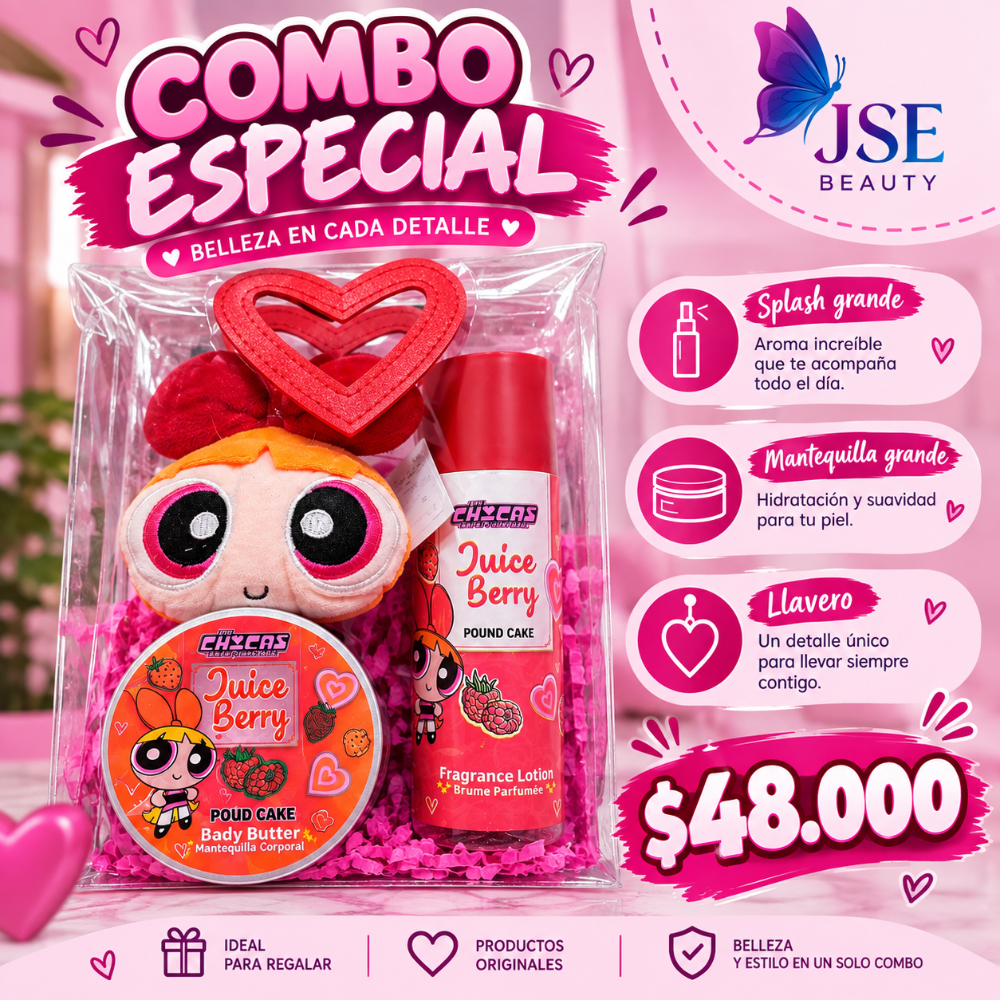 Combo Chicas Super Poderosas Juice Berry Rojo