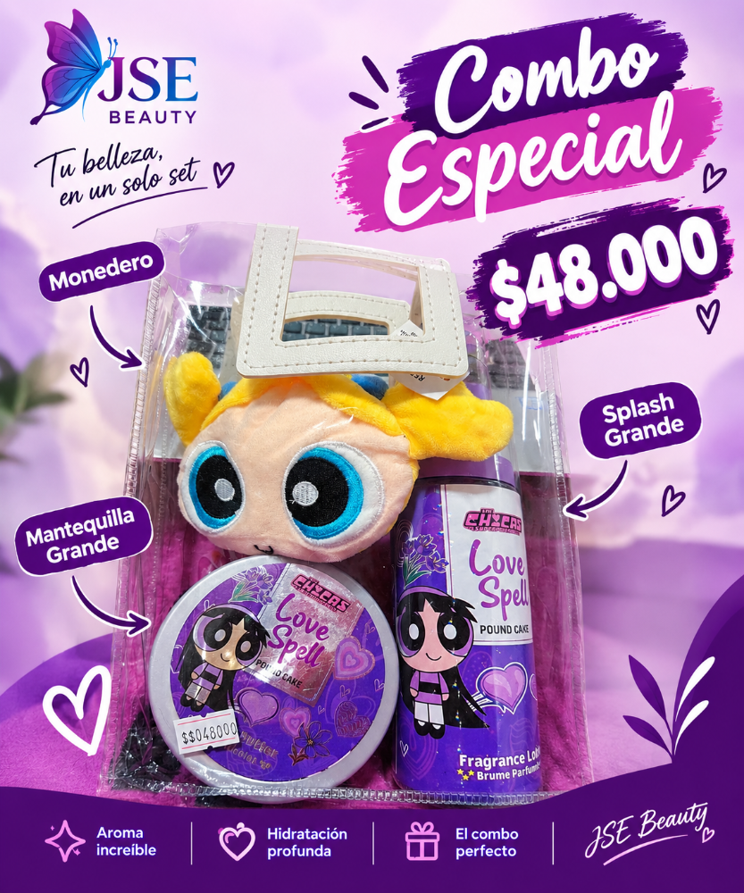 Combo Chicas Super Poderosas Love Spell Morado