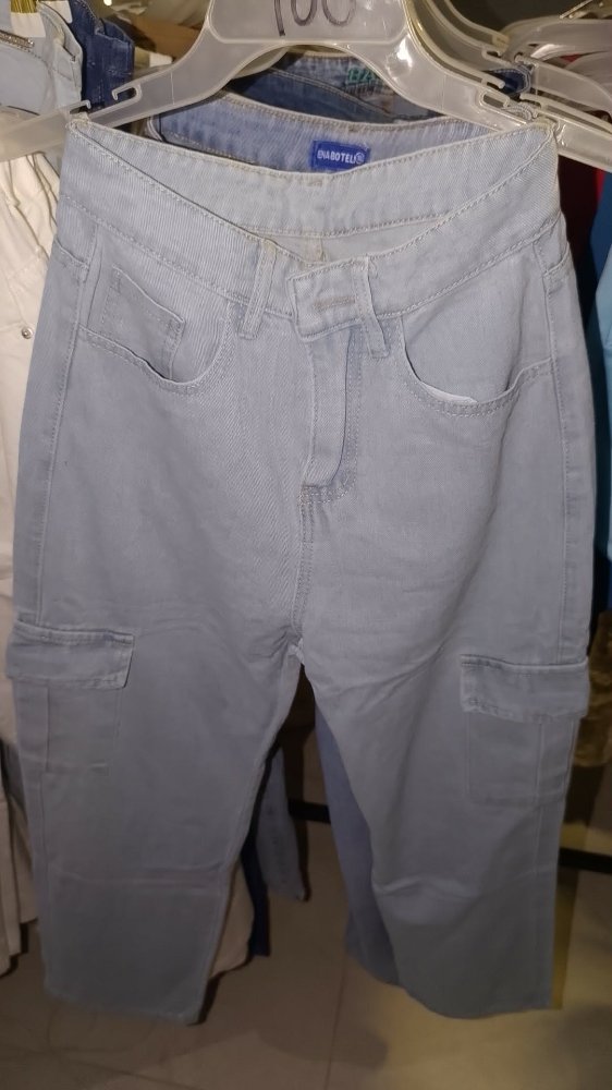 Jean azul claro cargo S/M