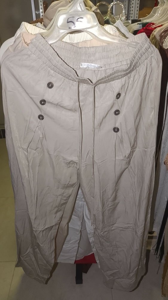 Pantalon-botonesbeige-S