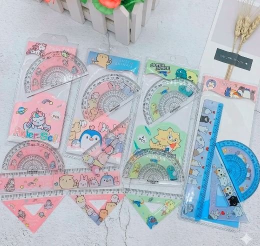 Pack Geometría Kawaii - 4 Piezas