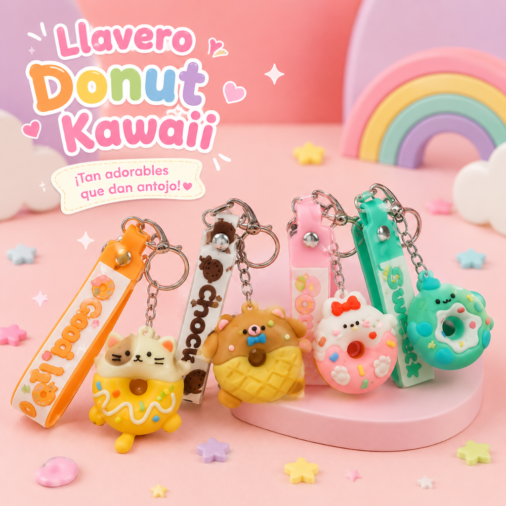 Llavero Donuts Kawaii