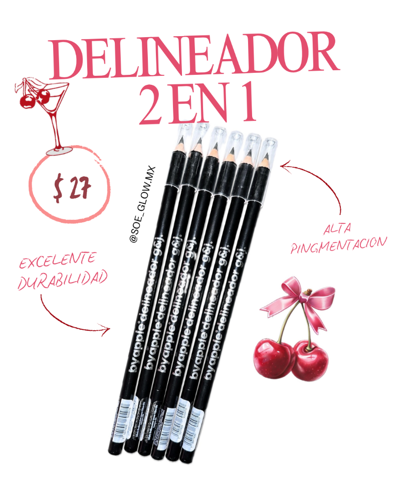DELINEADOR  2 EN 1 (negro)