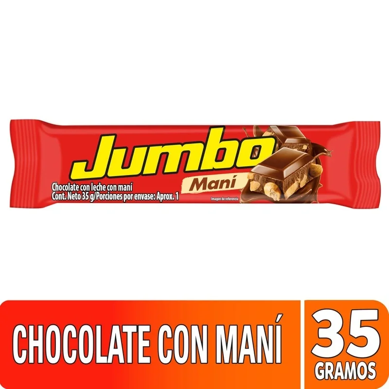 Jumbo Chocolatina Mani Barra 35 g