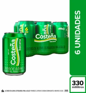 Cerveza Costeña Bacana 6 Pack Latas 330 ml