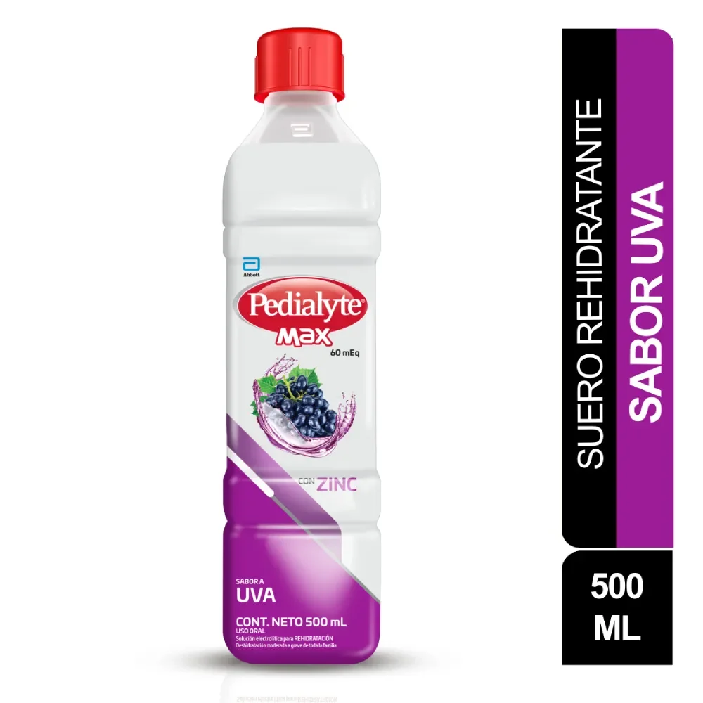 Pedialyte max sabor uva 500 ml