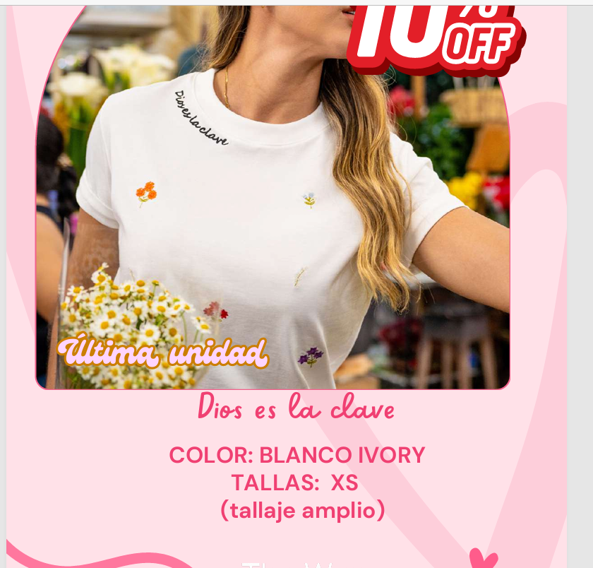 Dios es la clave TALLA XS