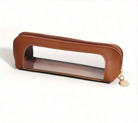PORTA BROCHAS DE SEMICUERO MARRON