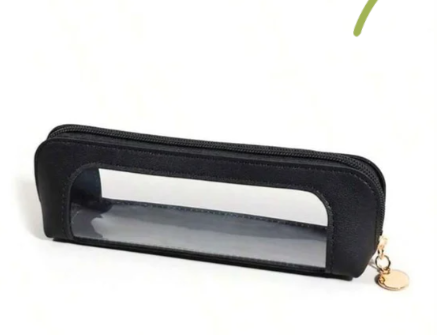 PORTA BROCHAS DE SEMICUERO NEGRO