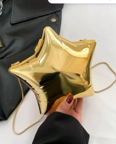 CARTERA DE GLOBO ESTRELLA DORADA