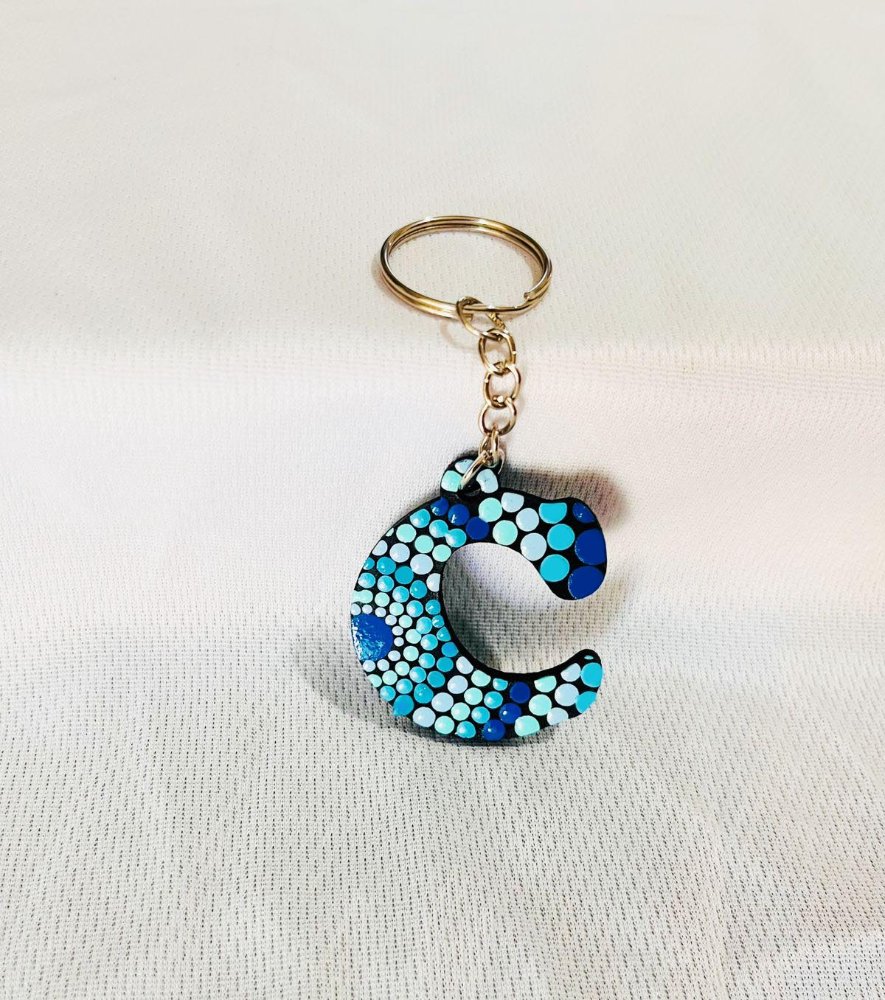 Llavero C azul