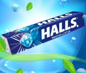 Halls azul