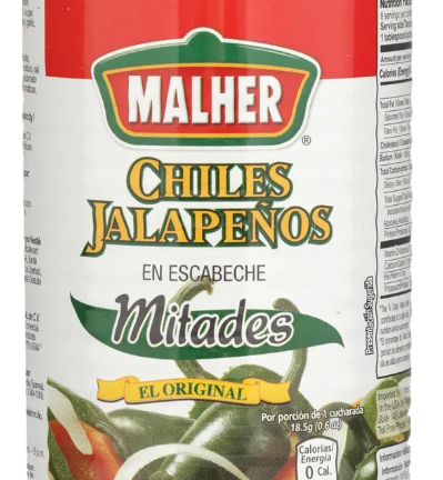 Chile Jalapeño Malher Mitades 156 g