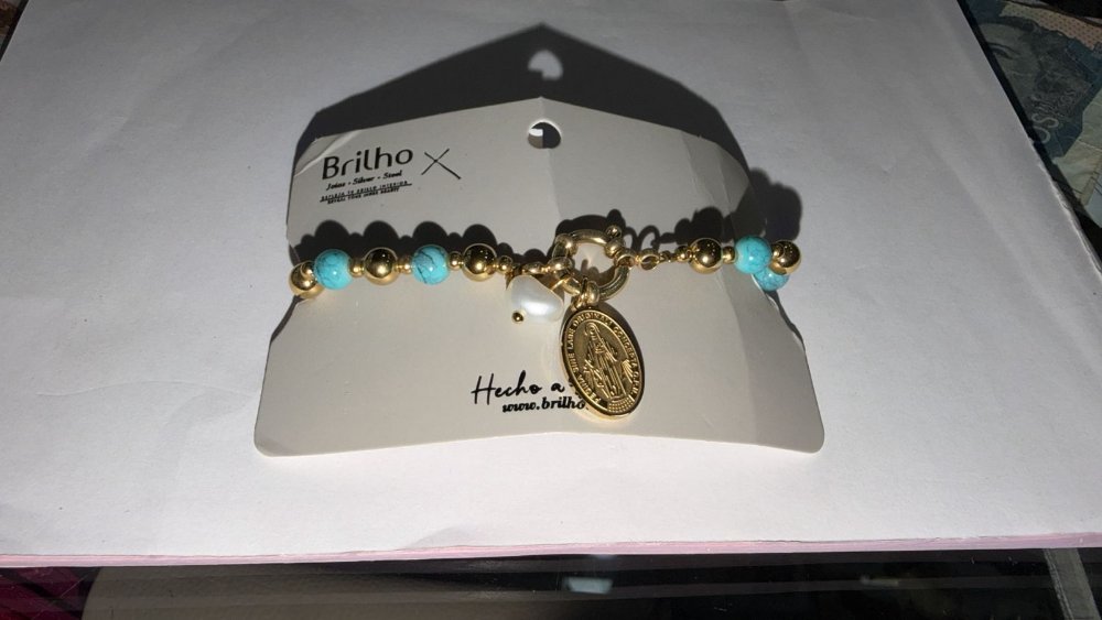PULSERA VIRGE PIEDRA GUAMARINA