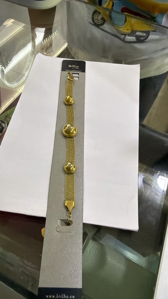 pulsera dorada  3 bola
