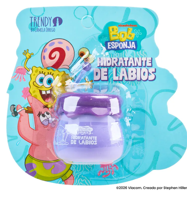 Trendy Bob Esponja hidratante de labios morado