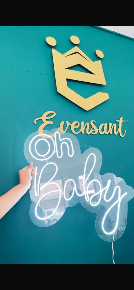 AVISO NEON OH BABY