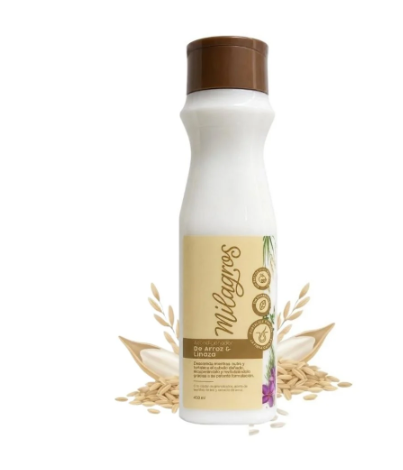 ACONDICIONADOR ARROZ Y LINAZA 450ML MILAGROS