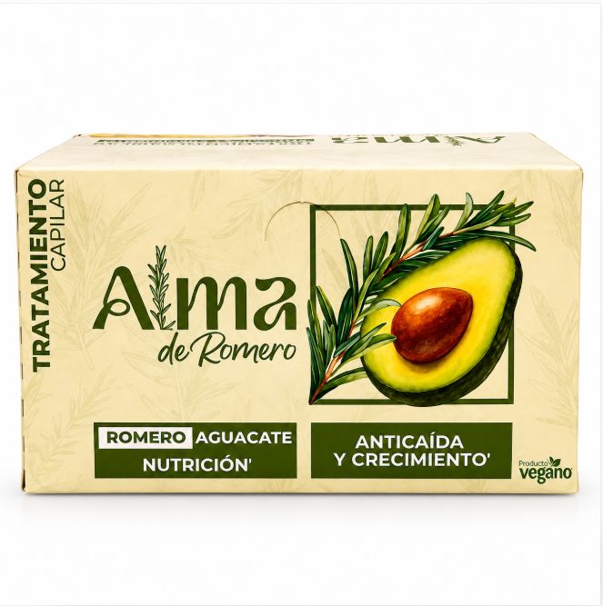 CAJA SACHET MASCARILLA ALMA ROMERO Y AGUACATE 27ML X 12UND