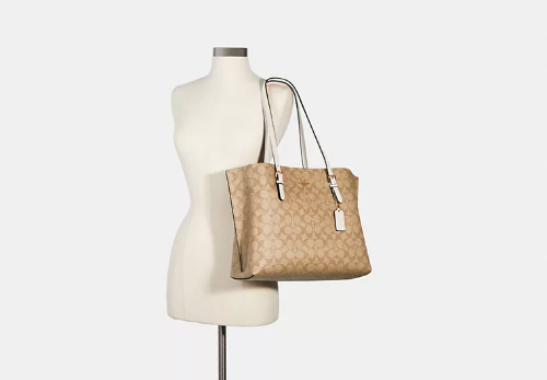 Coach  mollie tote bag in signature canvas
