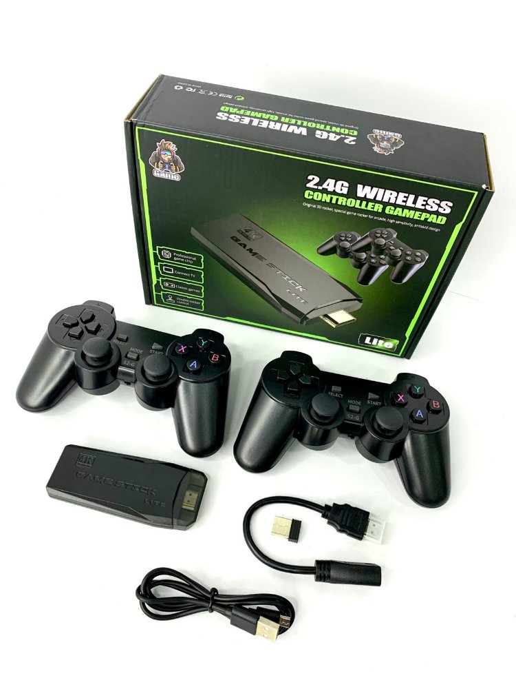Consola Game Stick 2.4G con 10,000 Juegos Retro y Controles