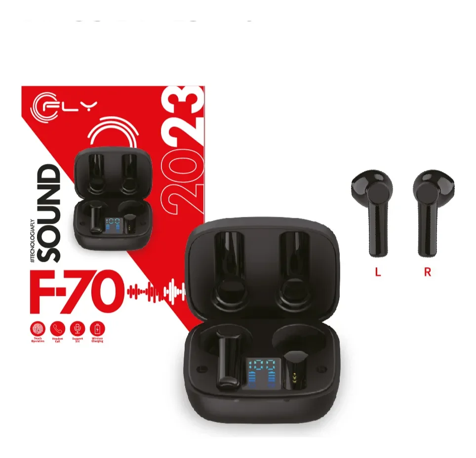 Audífonos Fly F-70 Inalámbricos Negro