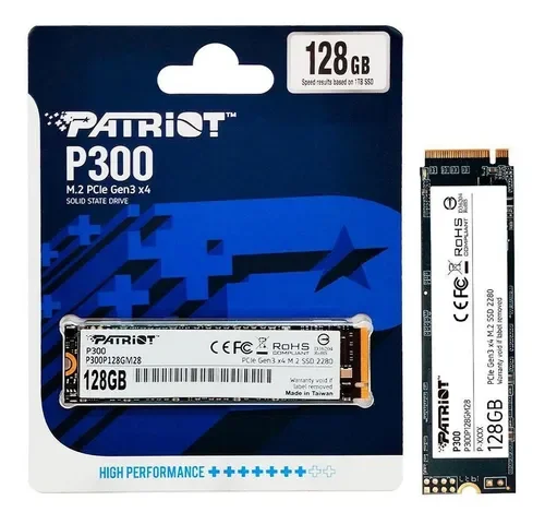 SSD Patriot P300 de 128 GB, M.2 2280 PCIe 3x4 Nvme 1.3, Lectura