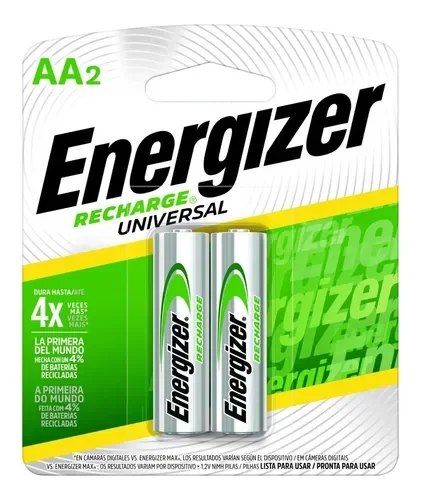 Pila Energizer 2a Recargable 2000mah X2