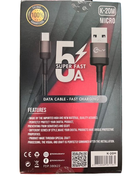 Cable V8-USB 5A