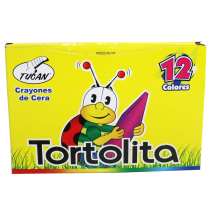 CRAYONES DE CERA TORTOLITA 12 COLORES