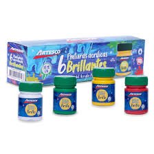 SET DE PINTURA ACRILICA ARTESCO 6 COLORES
