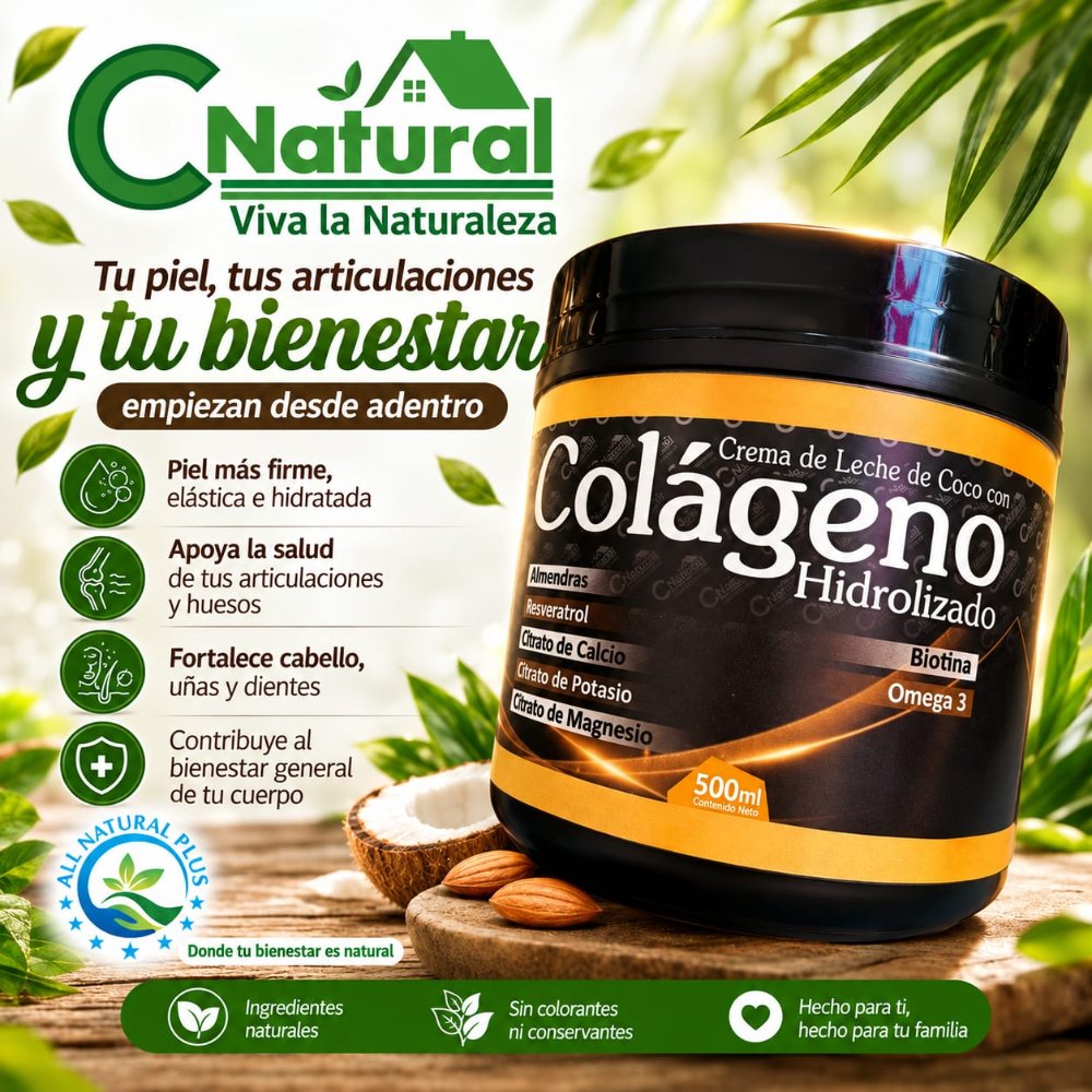 crema de leche de coco con colageno