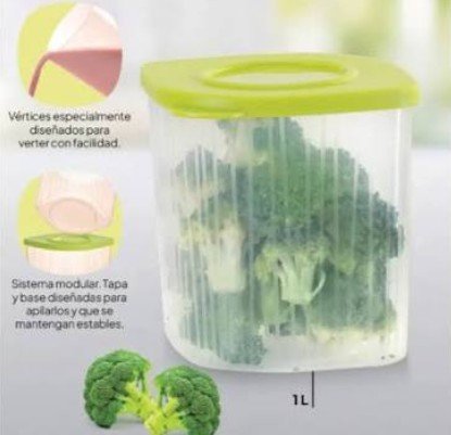 Refri Fresh 1L  Traslúcido s/verde