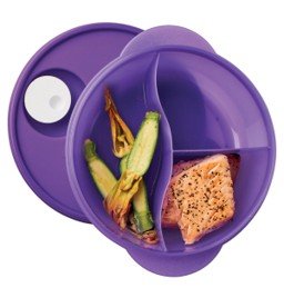 Plato Crystalflash con Divisiones Morado
