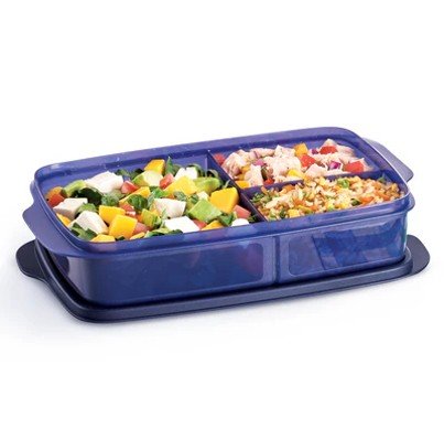 Eco Lunch rectangular Azul