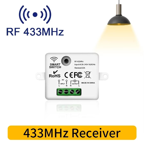 Mini Receptor de Relé 10A | 110V / 220V | Control Remoto | Lámparas LED