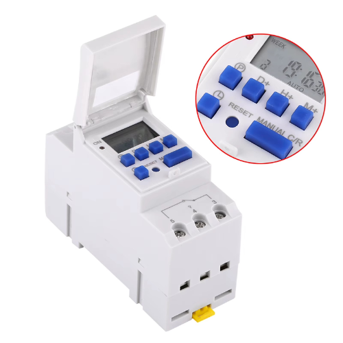 Temporizador Digital Programable | Pantalla LCD | 110V / 220V | Carril DIN